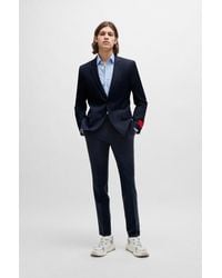 HUGO - Extra-slim-fit Suit In A Wool Blend - Lyst