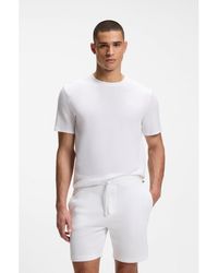 BOSS - Cotton-Blend Pyjama T-Shirt With Embroidered Logo - Lyst