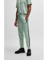 BOSS - Relaxed-Fit Tracksuit Bottoms With Jacquard-Woven Circles - Lyst