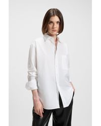 BOSS - Oversized-Fit Blouse - Lyst
