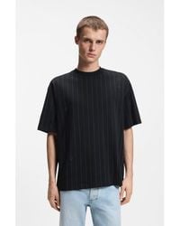 HUGO - Cotton-Jersey T-Shirt With Happy Logo Stripe - Lyst