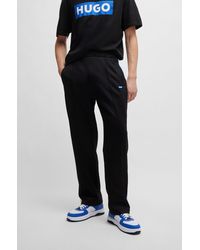 HUGO - Logo-patch Tracksuit Bottoms With Tape Trims - Lyst