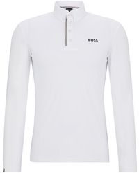 BOSS - Weißes Reitsport-Turnierhemd Mit Signature-Streifen - Lyst