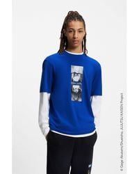 HUGO - Light Blue Men's T-shirts Size M - Lyst