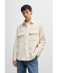 HUGO - White Men's Casual Shirts Size M - Lyst