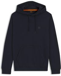 BOSS - Sweat à capuche Regular en molleton de coton avec patch logoté - Lyst