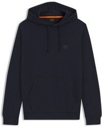 BOSS - Hoodie Van Katoenen Badstof Met Logopatch - Lyst