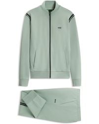 BOSS - Conjunto De Chándal Regular Fit De Algodón Elástico Con Apliques A Rayas - Lyst
