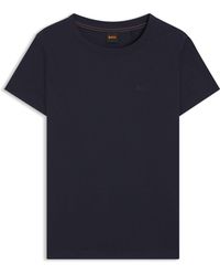 BOSS - Cotton T-Shirt With Tonal Chest Logo - Lyst