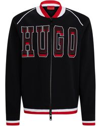 HUGO - Relaxed-fit Bomberjack Met Sportief Logo - Lyst