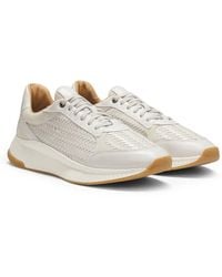 BOSS - Ttnm Evo Trainers With Woven Uppers And Suede Trims - Lyst