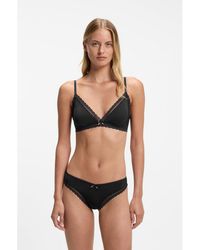 HUGO - Lace-Trim Thong - Lyst