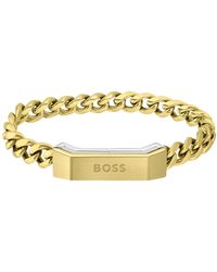 BOSS - Chain Cuff With Branded Magnetic Closure: Medium - Lyst