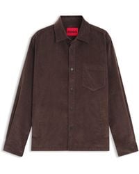 HUGO - Oversized Hemd Aus Baumwoll-Cord - Lyst