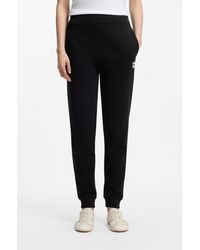 HUGO - Cotton-Terry Tracksuit Bottoms With Embroidered Logo - Lyst
