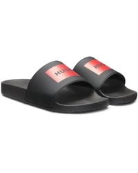 HUGO - Slides Mit Logo Auf Dem Riemen - Lyst