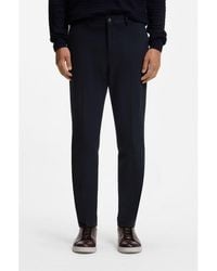 BOSS - Slim-Fit Cotton-Blend Trousers - Lyst