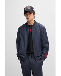 HUGO - Slim-fit Jacket In Mohair-look Material - Lyst