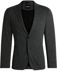 BOSS - Slim-fit Jacket In Patterned Performance-stretch Jersey - Lyst