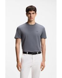 BOSS - Cotton-Jersey T-Shirt With Logo Detail - Lyst