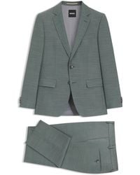 BOSS - Costume Slim Deux Pièces En Tissu Stretch À Micro Motif - Lyst