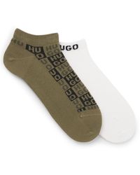 HUGO - Two-Pack Of Ankle-Length Socks With Logo Intarsia - Lyst