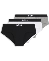BOSS - One Three-Pack Stretch-Cotton Briefs - Lyst