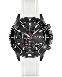 BOSS by HUGO BOSS - Admiral Chronograph Silicone Strap Watch - Lyst