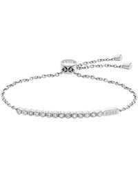 BOSS - Tone Chain Bracelet With Crystal Embellishment - Lyst