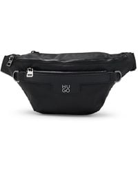 HUGO - Twill Belt Bag With Metallic Stacked Logo - Lyst