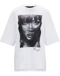 BOSS - Naomi X T-shirt Van Interlocked Katoen Met Oversized Schouders - Lyst