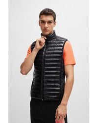 BOSS - Lightweight Water-repellent Gilet With Down Filling - Lyst