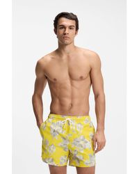 BOSS - Quick-Dry Swim Shorts With All-Over Print - Lyst