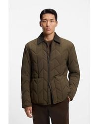 BOSS - Water-Repellent Jacket With Nubuck Trims - Lyst