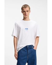 HUGO - Cotton-Jersey T-Shirt With Workwear Logo Label - Lyst