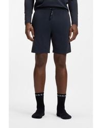 BOSS - Stretch-Cotton Shorts With Embroidered Logo - Lyst
