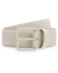 HUGO - Suede Belt With Tonal Pin Buckle - Lyst