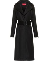 HUGO Oversized-fit Coat In A Wool Blend - Black