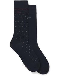 BOSS - Zweier-Pack Mittelhohe Socken Mit Logo-Details - Lyst