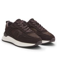 BOSS - Sneakers Van Suède En Kalfshuid - Lyst