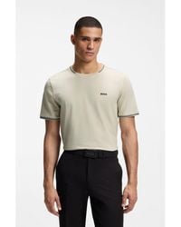 BOSS - Cotton-Piqué T-Shirt - Lyst