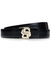 BOSS - Reversible Belt In Italian Leather With Double-monogram Buckle - Lyst
