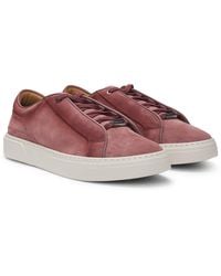 BOSS - Gary Lowtop Sneakers Aus Veloursleder - Lyst