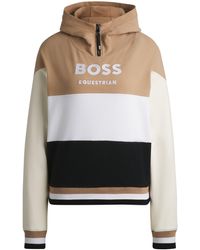 BOSS - Sweat À Capuche Pour L'Équitation En Coton Stretch Italien - Lyst
