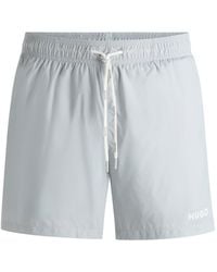 HUGO - Sneldrogende Zwemshorts Met Logoprint - Lyst