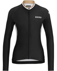 BOSS - X Assos Jersey-Top Mit Reißverschluss Und Drei Taschen Auf Der Rückseite - Lyst
