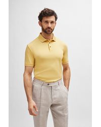 BOSS - Regular-fit Polo Shirt In Mercerised Italian Cotton - Lyst