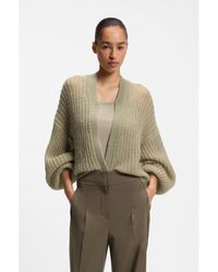BOSS - Relaxed-Fit Cardigan With Open-Knit Structure - Lyst