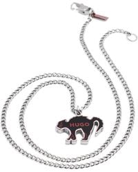 HUGO - Halskette mit Logo auf dem Anhänger - Lyst