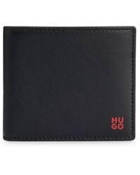 HUGO - Nappa-leather Wallet With Stacked Logo And Coin Pocket - Lyst